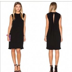 Vince Sleeveless Shift Dress Black Silk Classy
